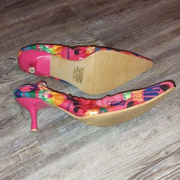 Click multicolor graphic  pinted toe heels   Sz  7.5 - Picture 8 of 8